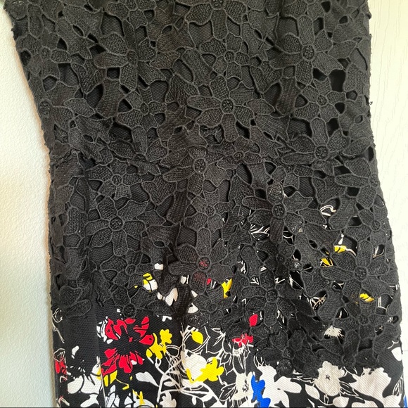 Elie Tahari Tinley floral- black lace dress size 6 - Picture 10 of 13